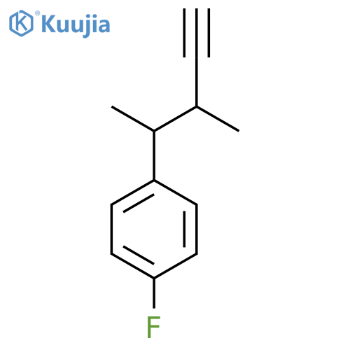 1-fluoro-4-(3-methylpent-4-yn-2-yl)benzene structure