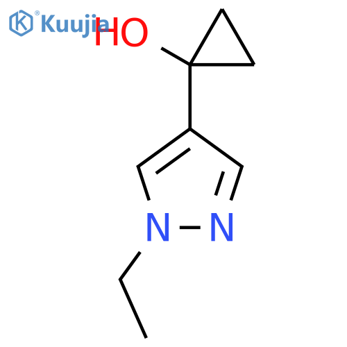 1-(1-ethyl-1H-pyrazol-4-yl)cyclopropan-1-ol structure