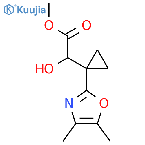 methyl 2-1-(dimethyl-1,3-oxazol-2-yl)cyclopropyl-2-hydroxyacetate structure