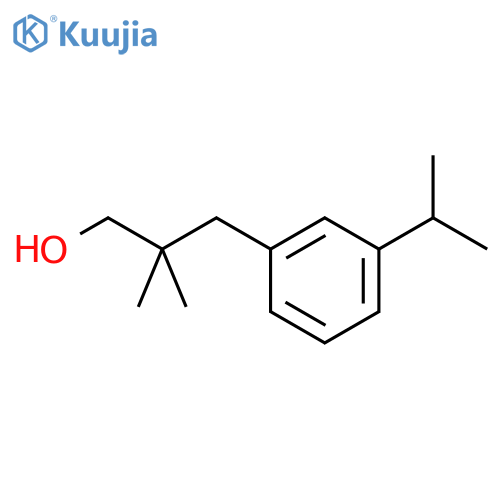 2,2-dimethyl-3-3-(propan-2-yl)phenylpropan-1-ol structure