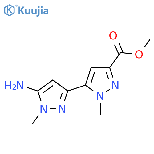 methyl 5-(5-amino-1-methyl-1H-pyrazol-3-yl)-1-methyl-1H-pyrazole-3-carboxylate structure