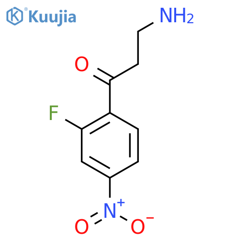 3-amino-1-(2-fluoro-4-nitrophenyl)propan-1-one structure