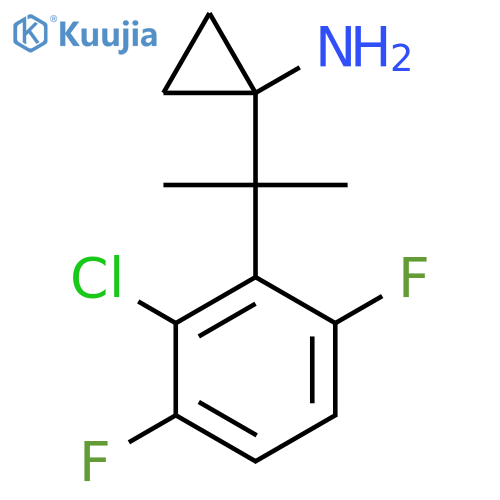 1-2-(2-chloro-3,6-difluorophenyl)propan-2-ylcyclopropan-1-amine structure