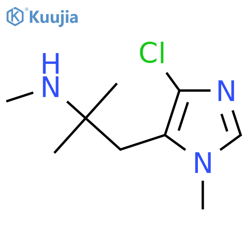 1-(4-chloro-1-methyl-1H-imidazol-5-yl)-2-methylpropan-2-yl(methyl)amine structure