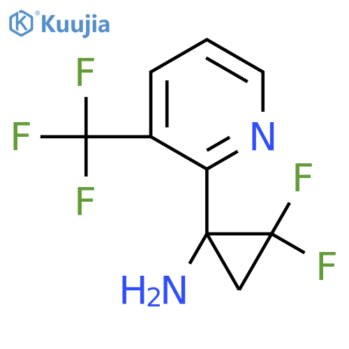 2,2-difluoro-1-3-(trifluoromethyl)pyridin-2-ylcyclopropan-1-amine structure