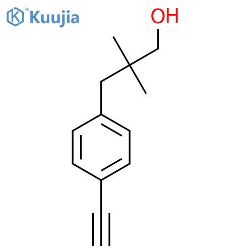 3-(4-ethynylphenyl)-2,2-dimethylpropan-1-ol structure
