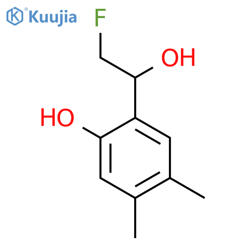 2-(2-fluoro-1-hydroxyethyl)-4,5-dimethylphenol structure