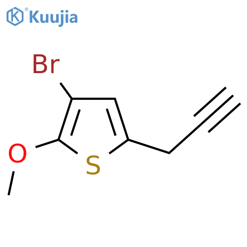 3-bromo-2-methoxy-5-(prop-2-yn-1-yl)thiophene structure