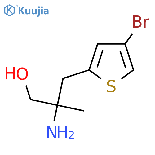 2-amino-3-(4-bromothiophen-2-yl)-2-methylpropan-1-ol structure