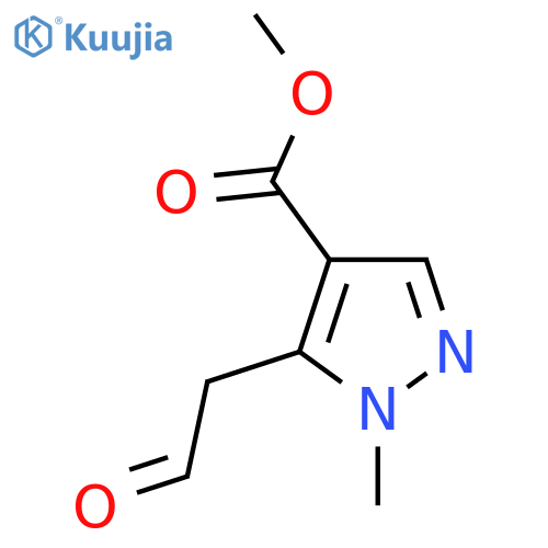 methyl 1-methyl-5-(2-oxoethyl)-1H-pyrazole-4-carboxylate structure