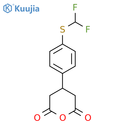 4-{4-(difluoromethyl)sulfanylphenyl}oxane-2,6-dione structure