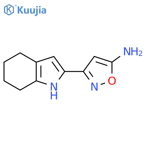 3-(4,5,6,7-tetrahydro-1H-indol-2-yl)-1,2-oxazol-5-amine structure