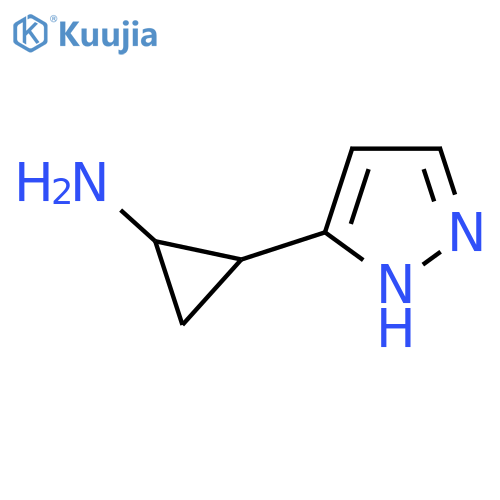 2-(1H-pyrazol-3-yl)cyclopropan-1-amine structure