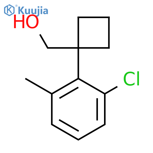 1-(2-chloro-6-methylphenyl)cyclobutylmethanol structure