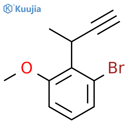 1-bromo-2-(but-3-yn-2-yl)-3-methoxybenzene structure