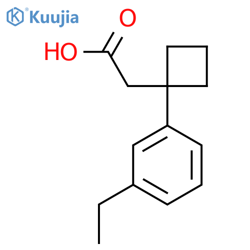 2-1-(3-ethylphenyl)cyclobutylacetic acid structure