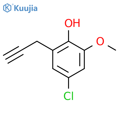 4-chloro-2-methoxy-6-(prop-2-yn-1-yl)phenol structure