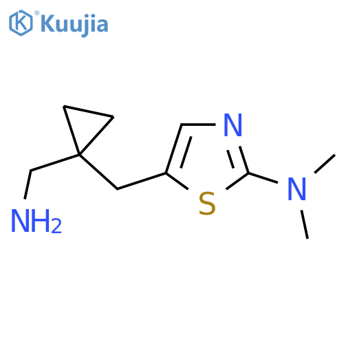 5-{1-(aminomethyl)cyclopropylmethyl}-N,N-dimethyl-1,3-thiazol-2-amine structure