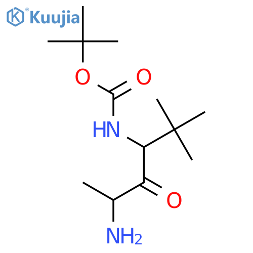 tert-butyl N-(5-amino-2,2-dimethyl-4-oxohexan-3-yl)carbamate structure