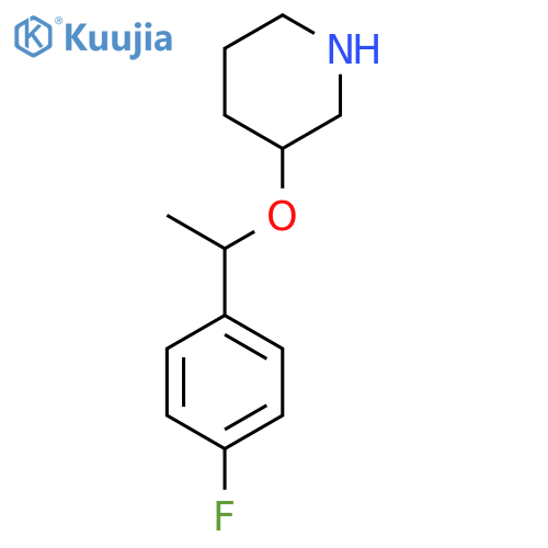 3-1-(4-fluorophenyl)ethoxypiperidine structure