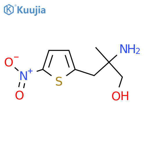 2-amino-2-methyl-3-(5-nitrothiophen-2-yl)propan-1-ol structure
