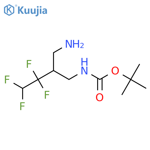 tert-butyl N-2-(aminomethyl)-3,3,4,4-tetrafluorobutylcarbamate structure