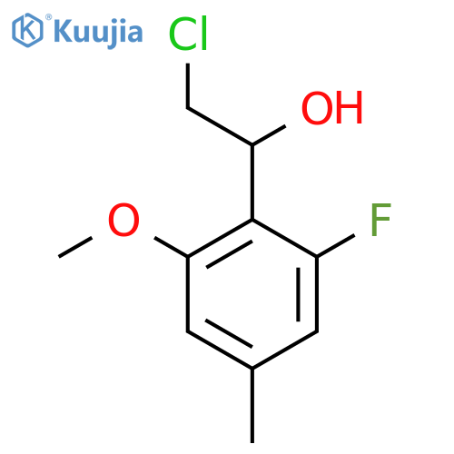 2-chloro-1-(2-fluoro-6-methoxy-4-methylphenyl)ethan-1-ol structure