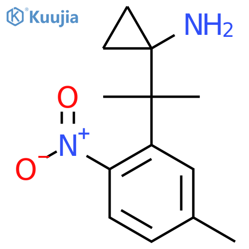 1-2-(5-methyl-2-nitrophenyl)propan-2-ylcyclopropan-1-amine structure