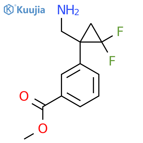 methyl 3-1-(aminomethyl)-2,2-difluorocyclopropylbenzoate structure