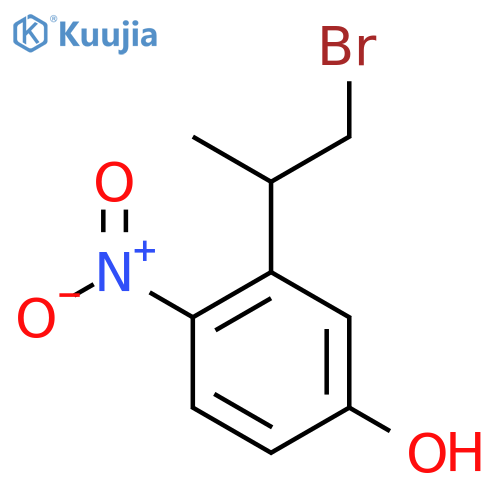 3-(1-bromopropan-2-yl)-4-nitrophenol structure