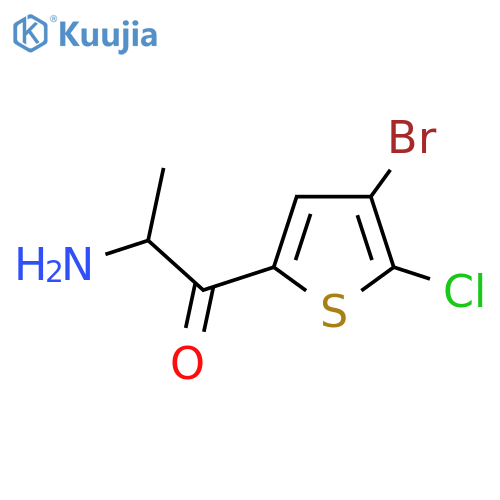 2-amino-1-(4-bromo-5-chlorothiophen-2-yl)propan-1-one structure
