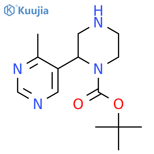 tert-butyl 2-(4-methylpyrimidin-5-yl)piperazine-1-carboxylate structure