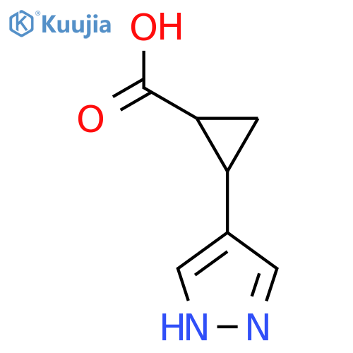2-(1H-pyrazol-4-yl)cyclopropane-1-carboxylic acid structure