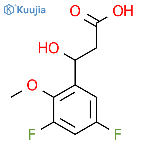 3-(3,5-difluoro-2-methoxyphenyl)-3-hydroxypropanoic acid structure