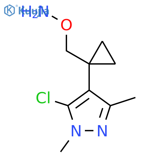 O-{1-(5-chloro-1,3-dimethyl-1H-pyrazol-4-yl)cyclopropylmethyl}hydroxylamine structure