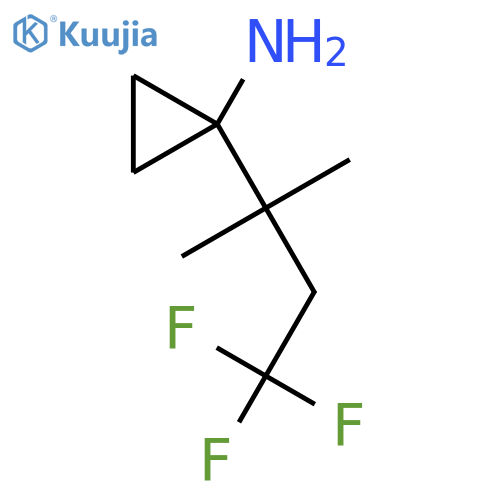 1-(4,4,4-trifluoro-2-methylbutan-2-yl)cyclopropan-1-amine structure