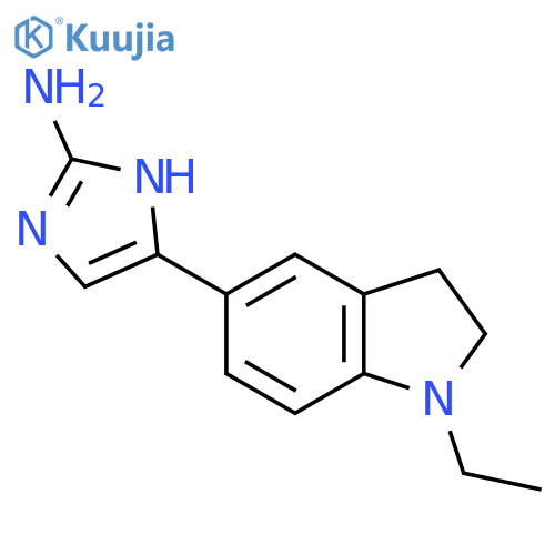 5-(1-ethyl-2,3-dihydro-1H-indol-5-yl)-1H-imidazol-2-amine structure