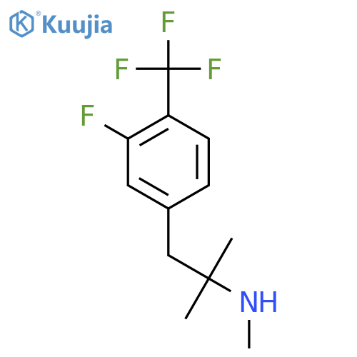 {1-3-fluoro-4-(trifluoromethyl)phenyl-2-methylpropan-2-yl}(methyl)amine structure