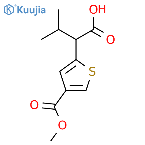 2-4-(methoxycarbonyl)thiophen-2-yl-3-methylbutanoic acid structure