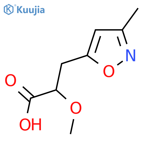 2-methoxy-3-(3-methyl-1,2-oxazol-5-yl)propanoic acid structure