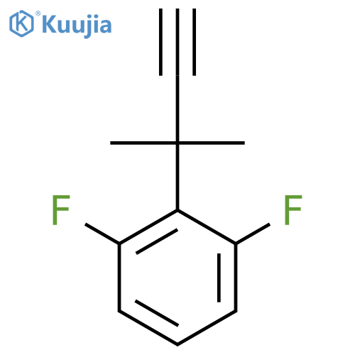 1,3-difluoro-2-(2-methylbut-3-yn-2-yl)benzene structure
