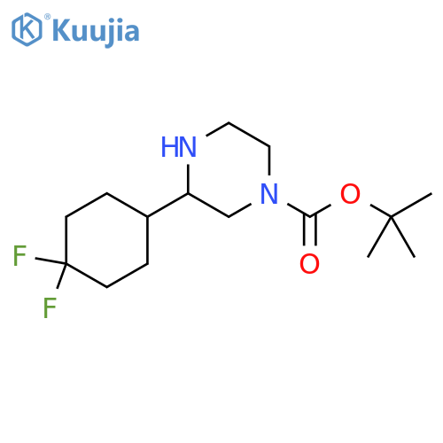 tert-butyl 3-(4,4-difluorocyclohexyl)piperazine-1-carboxylate structure