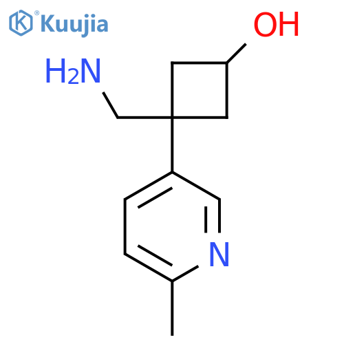 3-(aminomethyl)-3-(6-methylpyridin-3-yl)cyclobutan-1-ol structure
