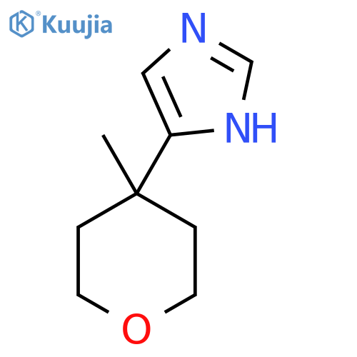 4-(4-methyloxan-4-yl)-1H-imidazole structure