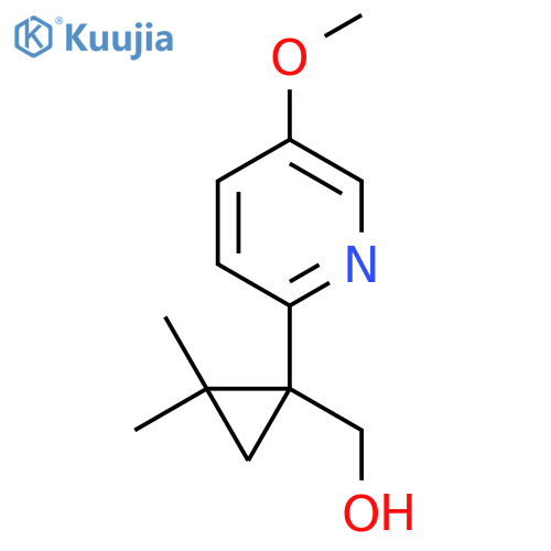 1-(5-methoxypyridin-2-yl)-2,2-dimethylcyclopropylmethanol structure