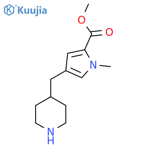 methyl 1-methyl-4-(piperidin-4-yl)methyl-1H-pyrrole-2-carboxylate structure