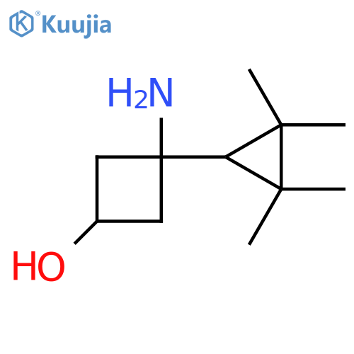 3-amino-3-(2,2,3,3-tetramethylcyclopropyl)cyclobutan-1-ol structure