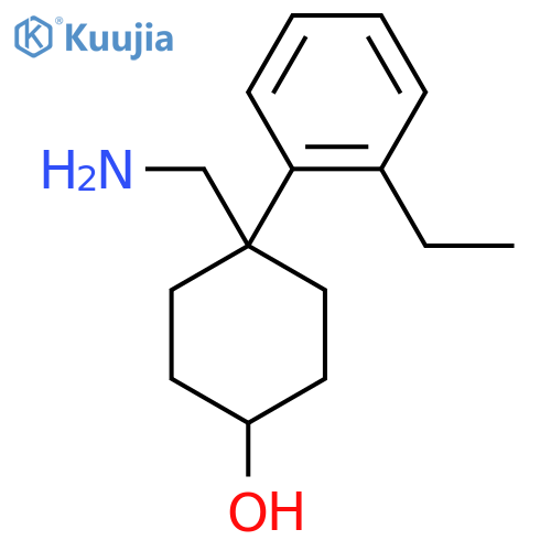 4-(aminomethyl)-4-(2-ethylphenyl)cyclohexan-1-ol structure