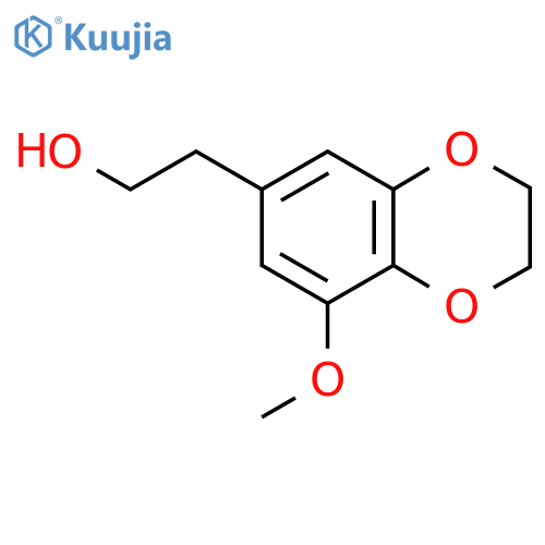 2-(8-methoxy-2,3-dihydro-1,4-benzodioxin-6-yl)ethan-1-ol structure