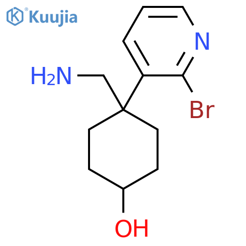 4-(aminomethyl)-4-(2-bromopyridin-3-yl)cyclohexan-1-ol structure